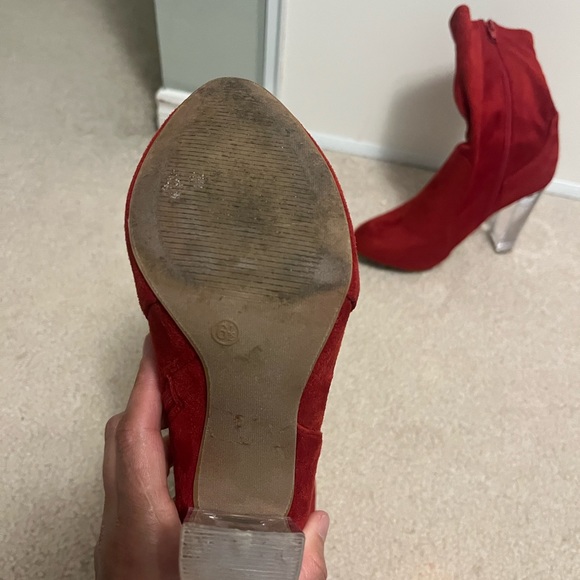 Wild diva red suede boots - Picture 6 of 6